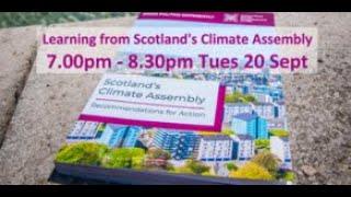 Learning from Scotland's Climate Assembly 20 Sept 2022