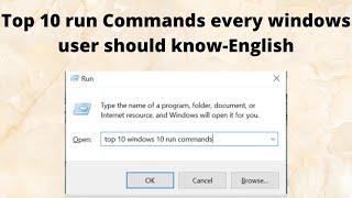 Top 10 windows 10 run commands every windows 10 users should know -English