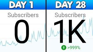 How to Get 1000 Subscribers In ONE MONTH - PROOF!