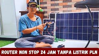 PLTS FULL DC MODAL Rp500ribu-an | Cara pemasangan ROUTER NON STOP 24 JAM TANPA LISTRIK PLN