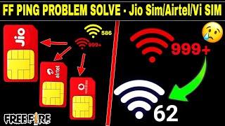 free fire ping problem solution Airtel sim/FF Normal Ping But Not Working/FF PING PROBLEM SOLVE Jio