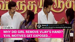 Thalapathy Vijay in Hot Water After Girl Asks Him to Remove Arm from Shoulder | Truth Inside