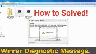 Winrar Diagnostic Message Eror Fix |  How to Fix Winrar Diagnostic Messages