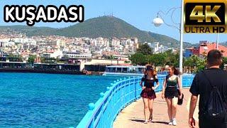 KUŞADASI TURKEY VIRTUAL WALKING TOUR | KUŞADASI HARBOUR | May 2022 | 4k UHD 60fps