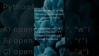 python open file #mcq#python #exam #computerscience