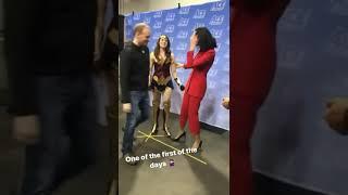 Gal gadot " The wonder women " meets her adorable fans