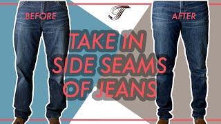 HOW TO TAKE IN SIDE SEAM OF JEANS! (METHOD #1) I TYTHETAILOR