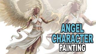 Angel Character Concept Digital Painting - Timelapse