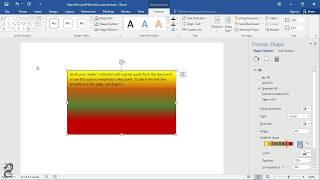 How to Change Text Box to Gradient Fill in Word