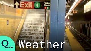 New York City Subway Stations Flood After Elsa Drops Heavy Rains