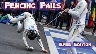 Nearly 2 minutes of epee fencers falling over | Fencing Fails