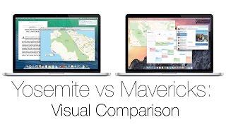 Apple Yosemite vs Mavericks (10.10 vs 10.9) Mac OS X: Visual Comparison