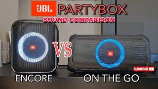 JBL Partybox Encore vs Partybox On The Go