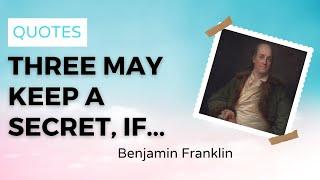 Benjamin Franklin Quotes - PillowQuotes 