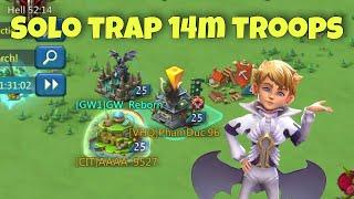 Lords Mobile - Big BZR castle zeroed. SOLO trap resquing. Got capped?