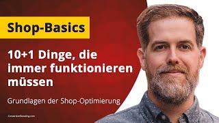 Grundlagen der Online-Shop-Optimierung - 10+1 Dinge, die funktionieren müssen