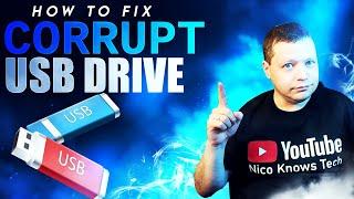 How To Fix & Restore USB Flash Drive ~ Restore Your USB Flash Drive | Nico Knows Tech