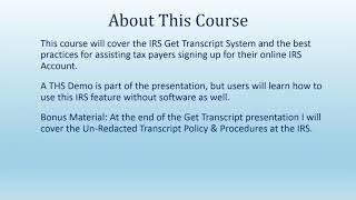 Download Taxpayer's IRS Transcripts  Instantly Without a 2848 8821