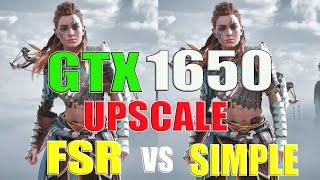 GTX 1650 | I5 3570 | Horizon Zero Dawn | FidelityFX Super Resolution (FSR) vs Simple Upscaling