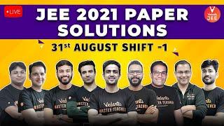 JEE Main 2021 Question Paper Solutions Day-3 Shift -1  [31st August Shift 1] | Vedantu JEE