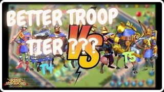 Which is the better troop tier ? T4 or T5 - Useful tips | Rise of Kingdoms 2024 | Kingdom 3442