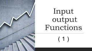 output – input functions