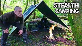 Wild Stealth Camping Alone in The Uk. (With Cheap Gear)