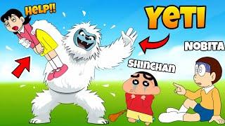 Shinchan And Nobita Kill Yeti Monster Doraemon  | Shinchan And Nobita Game | Funny Game