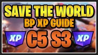 C5 S3: BEST Ways to get Battle Pass XP From Fortnite Save the World!