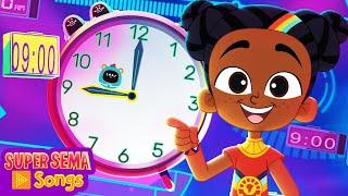 TikTok Goes the Clock ⏰ How To Tell Time Song | Super Sema