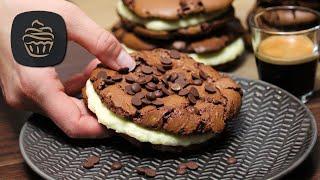 Brownie Cookies mit Vanille Frosting - Schnell & Einfach - Cookies Rezept