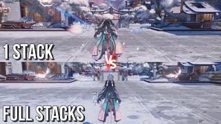 Zhezhi Forte with 1 Stack vs Full Stacks Gameplay Animations Comparison!!! Wuthering Waves 1.2