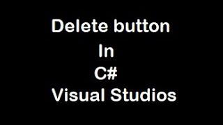 Delete button in C# Windows form application