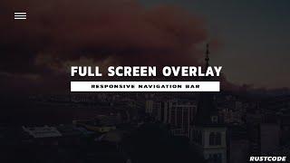 Full Screen Overlay Responsive Navigation Bar | HTML ,  CSS & JavaScript