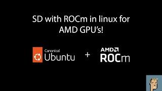 AMD ROCm in linux with Automatic1111 running stable diffusion!  Simple guide to getting started!