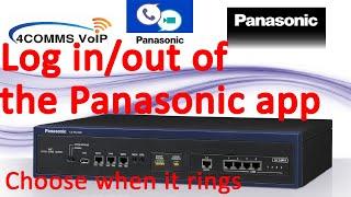 Log in / out of the Panasonic MobilPhone App