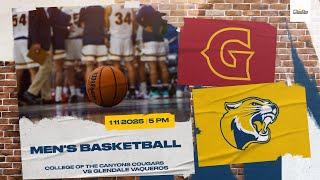 Canyons Men's Basketball vs Glendale - 1/11/2025 - 5pm