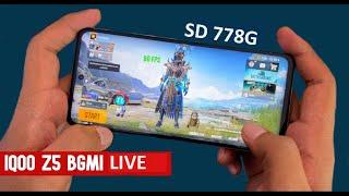 IQOO Z5 BGMI LIVE FULL RUSH GAMEPLAY WITH  Erangel Icemire Frontire Live.....