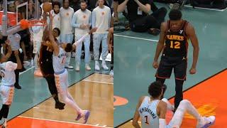 DeAndre Hunter DUNKS ON Victor Wembanyama then stands over and taunts him 