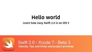 iOS9 - Swift 2.0 - Tutorial - Hello world