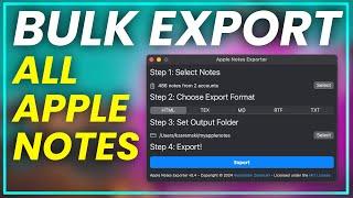 Bulk Export All Apple Notes to Markdown, LaTeX, HTML, & RTF in 2024