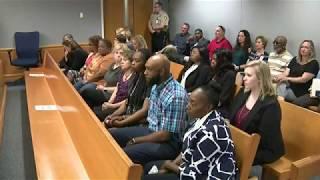 Tiffany Moss reacts as jury recommends death penalty