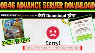 Advance Server Is Not Available For This Region Sorry Problem Ob46 Advance Server Download Kaise Krn