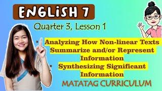 NON-LINEAR TEXTS and SYNTHESIZING || GRADE 7 || MATATAG Curriculum|| QUARTER 3 | LESSON 1 | Week 2