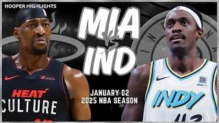 Miami Heat vs Indiana Pacers Full Game Highlights | Jan 2 | 2025 NBA Season