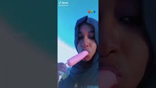 Hijab beauty enjoying her ice. SUBSCRIBE+LIKE+SHARE