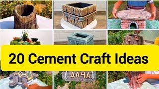 20 Cement Craft Ideas for garden decoration.