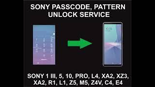 Sony Passcode, pattern, PIN, Unlock Service, All Sony Models