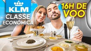 16 HORAS de VOO na classe ECONOMICA da KLM para BALI !