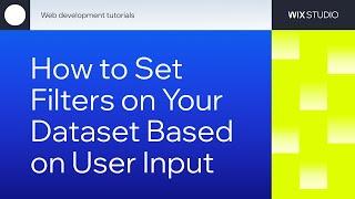 How to Set Filters on Your Dataset Based on User Input